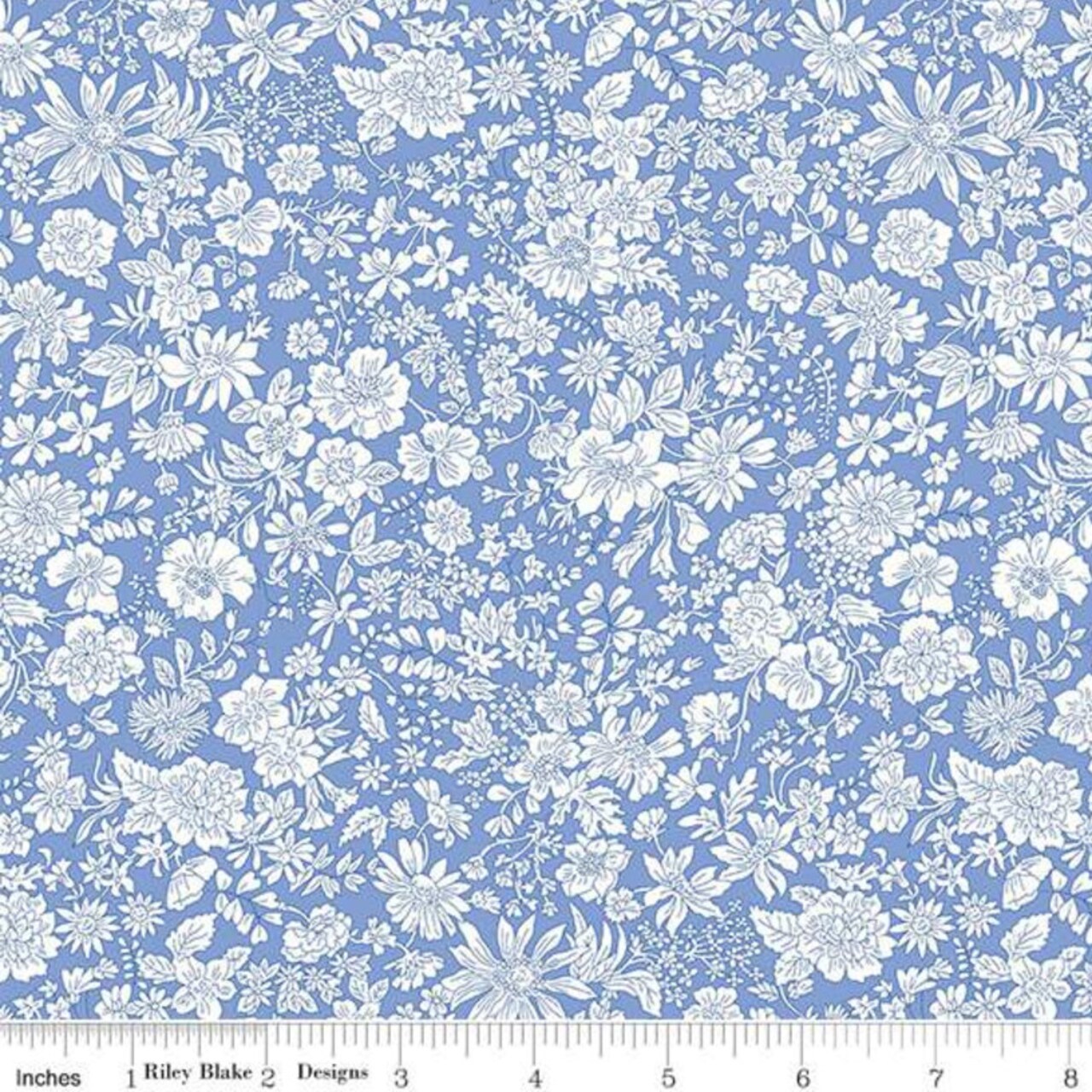Emily Belle in Marine Blue (01666409a) | Emily Belle | Liberty Fabrics | Riley Blake